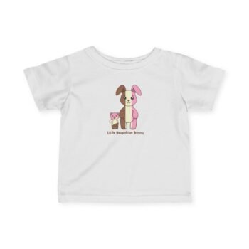 Little Neapolitan Bunny Infant Fine Jersey Tee in White
