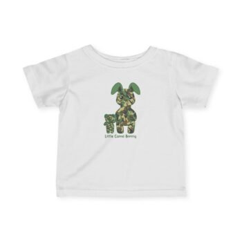 Little Camo Bunny Infant Fine Jersey Tee in White