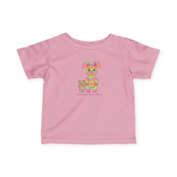 Little Rainbow Sherbet Bunny Infant Fine Jersey Tee in Pink