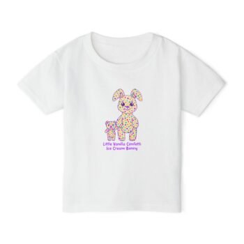 Little Vanilla Confetti Ice Cream Bunny Cotton Toddler T-shirt in White