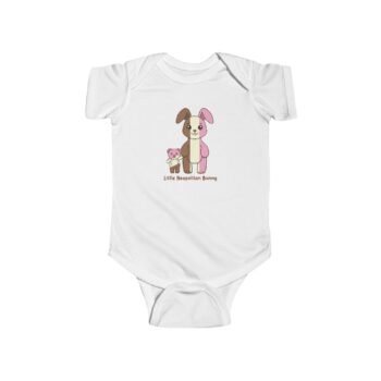 Little Neapolitan Bunny Infant Fine Jersey Bodysuit in White
