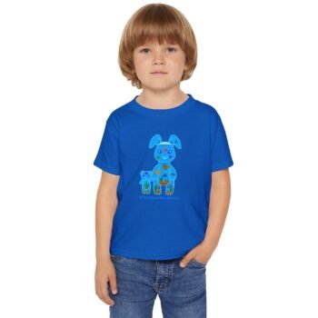 Little Aquarium Bunny Cotton Toddler T-shirt in Royal Blue